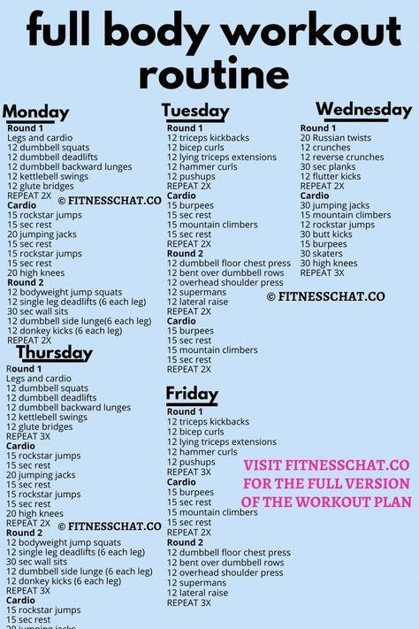 Are you looking for fat-burning at home workouts for beginners? Check out the best full body workout at home and you could lose 50 pounds in 6 months! This full body fat loss workout for women includes fat burning exercises that you can do at home at home for 5 days a week! #HealthyDietAndNutrition Weekly Full Body Workout Schedule At Home, Home Workouts For Beginners Fat Burning, Full Body Fat Loss Workout, Home Workouts For Beginners, Body Fat Loss Workouts, Body Workout Routine, Fat Burning Exercises, Beginner Full Body Workout, Beginners Workout