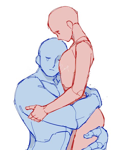 Couple Bases Reference, Holding Hips Couple, Muscular Men Pose Drawing, Tall X Small Ship Dynamic, Hugging Waist Reference, Relationship Reference Poses, Spicy Art Reference Poses Couple, Tackle Hug Reference, Pride Pose Reference