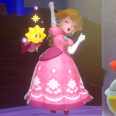 Pink Animated Characters, Princess Peach Showtime, Princess Peach Icons, Super Mario Icons, Princess Peach Art, Princess Peach And Mario, Princess Peach Pfp, Mario Girl, Princess Peach Mario Kart