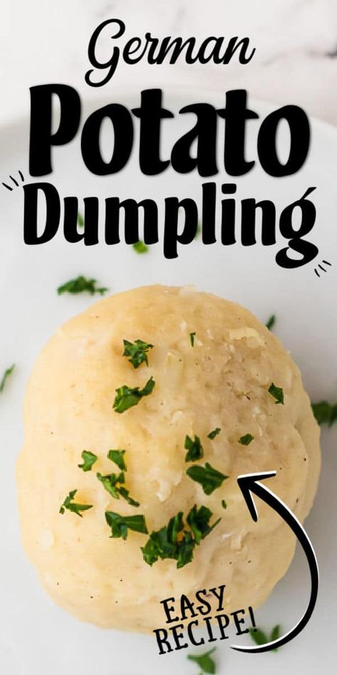 German Potato Balls Recipe, German Potato Dumpling Soup, German Sides, Potato Dumplings German, Freeze French Fries, German Potato Recipes, Potato Dumplings Recipe, German Potato Dumplings, Potato Dumpling Recipe