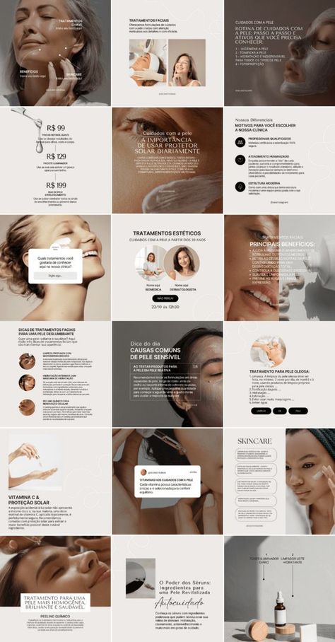 Social Media Templates by Emma Medspa Social Media, Instagram Branding Design, Instagram Feed Planner, Boss Woman, 달력 디자인, Beauty Advertising, Social Media Branding Design, Instagram Template Design, Aesthetic Clinic