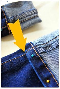 How to Hem Jeans and Keep the Original Hem--EASY tutorial Hemming Jeans By Hand, Heming Pants, Hemming Pants, Hemming Jeans, Sewing Hems, Office Tips, Bargello Quilts, Sewing Jeans, Original Hem