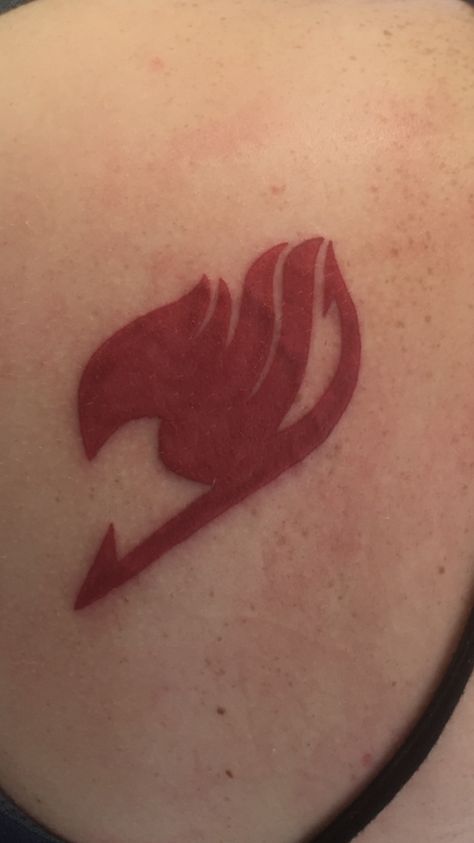 Anime Fairy Tail Tattoo, Fairytale Tattoo Ideas Anime, Fairy Tail Inspired Tattoo, Fairytail Tattoo Anime, Fairy Tail Logo Tattoo, Fairy Tale Anime Tattoo, Fairytale Anime Tattoo Ideas, Tattoo Ideas Fairy Tail, Fairy Tail Emblem Tattoo