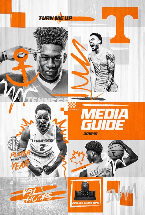 Tennessee Basketball, Sports Design Layout, Sports Campaign, Sports Design Ideas, Inspiration Moodboard, Sport Magazine, Sport Branding, Banner Design Inspiration, Sports Magazine