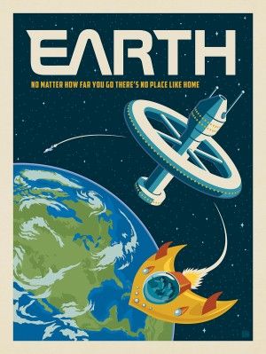 Retro Space Posters, Vintage Space Poster, Space Travel Posters, Sejarah Kuno, Planet Poster, Earth Poster, Retro Illustrations, Space Tourism, Anderson Design Group