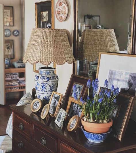 Nine And Sixteen, Tessa Foley, Boho Decor Ideas, British Colonial Decor, Signs Of Spring, Blue White Decor, Traditional Living, Home Building Design, Trader Joe