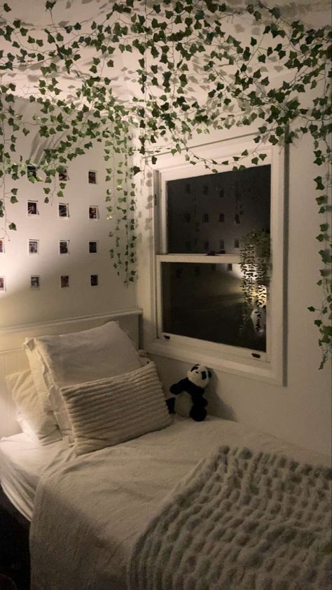 Hanging Leaves Decor Bedroom Ceiling, Fake Veins Room Decor On Ceiling, Fake Vines Decor Bedroom Ceiling Ideas, Vines In Bedroom Window, Corner Vines Bedroom, How To Put Up Vines In Bedroom, Vine Bedroom Ideas, Fake Vines Decor Bedroom Ceiling, Ceiling Vines Decor