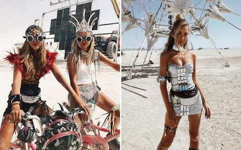 Burning Man 2018 best festival outfits: How the fashion set came dressed to impress | London Evening Standard | Evening Standard Burner Girls, Done And Dusted, London Evening, Burning Man Costume, Burning Man Fashion, Burning Man Outfits, Burning Man Festival, Creative Costumes, Fashion Moments