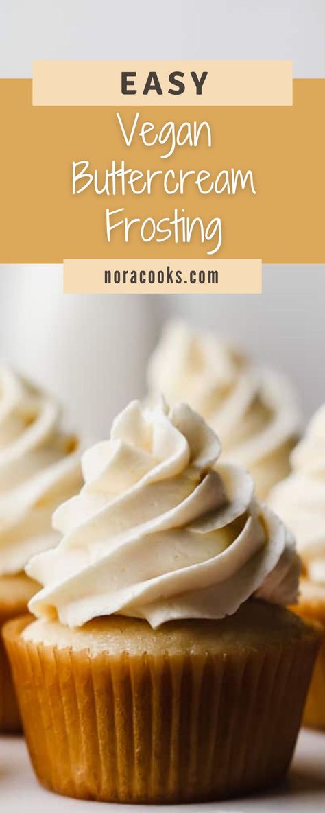 Vegan Cake Icing, Vegan Frosting Recipe, Vegan Cake Frosting, Cupcake Creme, Vegan Buttercream Frosting, Vegan Vanilla Cake, Vegan Buttercream, Vegan Frosting, Frosting Recipes Easy