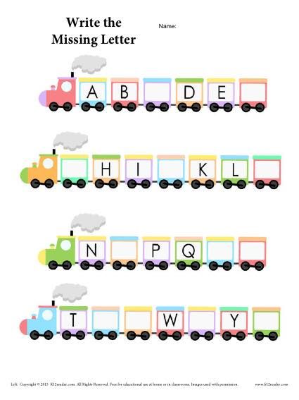 A to Z Alphabet Train Activity - Fill in the missing letter. A quick, fun activity for young learners, to help them learn their ABCs. Study Vector, Alphabet Letter Worksheets, Alphabet Train, Alphabet Worksheets Kindergarten, Preschool Alphabet, Alphabet Kindergarten, Kids Worksheets Preschool, Train Theme, Alphabet Worksheets Preschool