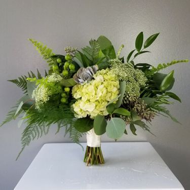 Wild Greens :: Flowers & Fancies, Baltimore MD Lace Hydrangea, Fern Bouquet, Blooming Succulents, Fern Wedding, Green Wedding Bouquet, Greenery Bouquet, Green Bouquet, Hydrangea Bouquet, Hydrangeas Wedding