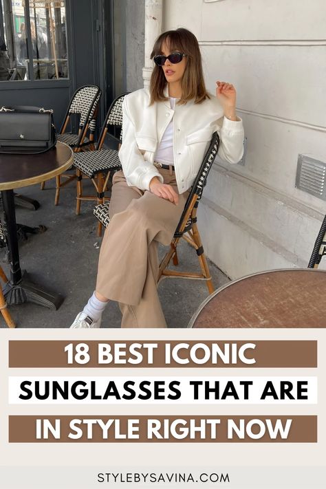 18 Best Iconic Sunglasses That Are In Style Right Now Gen Z Sunglasses, It Girl Sunglasses, Women’s Sunglasses, Iconic Sunglasses, Elegant Sunglasses, Types Of Sunglasses, Celebrity Sunglasses, Italian Sunglasses, Neutral Outfits