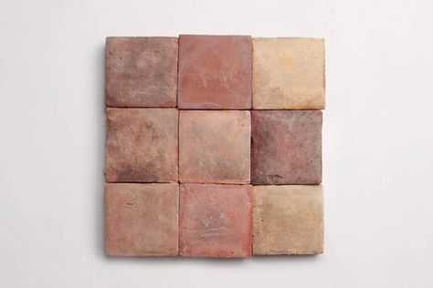 Tile Zellige, Terra Cotta Tile, Stove Backsplash, Square Tiles, Cle Tile, Handcrafted Tile, Wall Exterior, Red Square, Hexagon Tiles