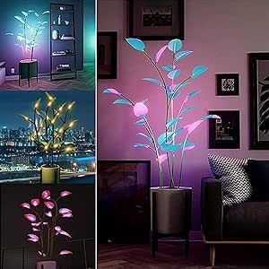 Rushbom Magical Led House Plant - Light up Artificial Plants Bonsai Houseplant Lighted Artificial Plants Decorative Fairies Bonsa Light Decoration (A) Purple Room Decor, Led House, Purple Rooms, Indoor Decoration, Apartment Decor Inspiration, Plant Lighting, Circadian Rhythm, Cute Home Decor, Beautiful Tree