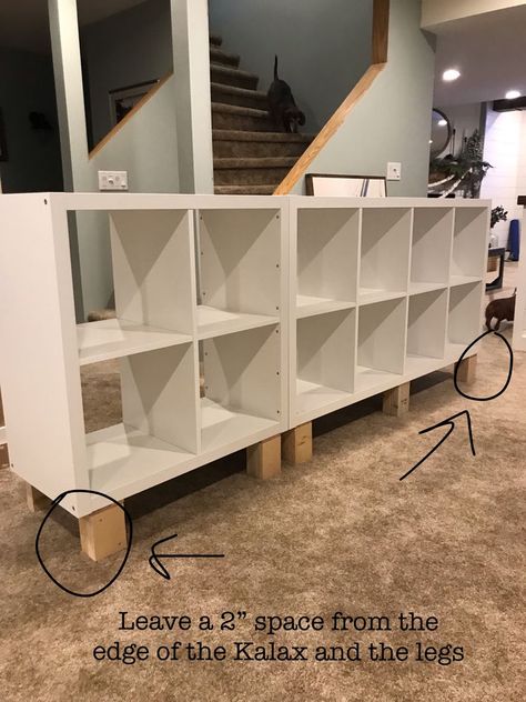 Ikea Media Console, Ikea Tv Console, Diy Cube Storage, Ikea Tv Stand, Ikea Cubes, Ikea Units, Ikea Stuff, Diy Entertainment, Ikea Shelves