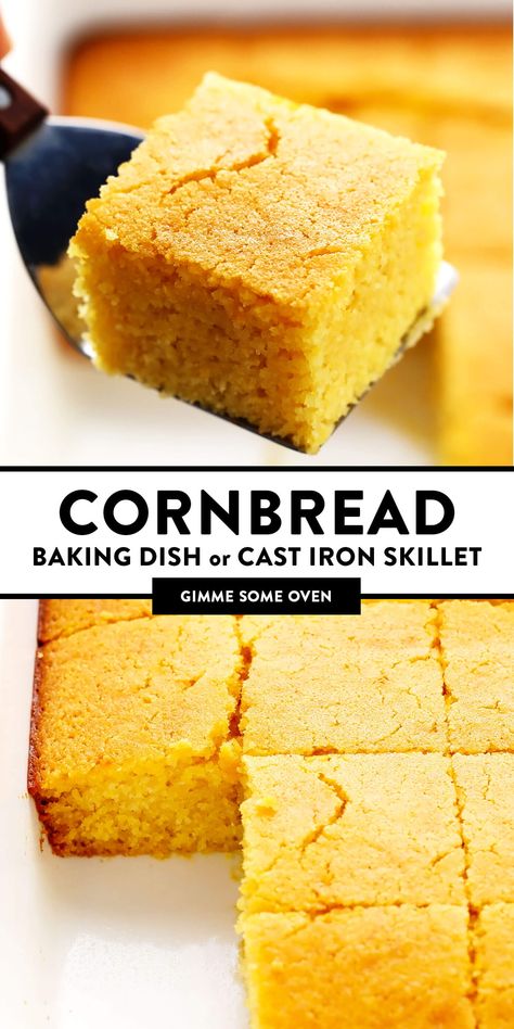 Homemade Cornbread Recipe, Dressing Stuffing, Chili Dressing, Healthy Cornbread, Healthy Skillet, Basic Baking, Cornbread Recipe Sweet, Cornbread Recipes, Corn Bread Bake