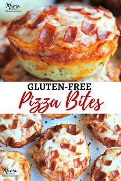 Gluten Free Pizza Bites, Deep Dish Pizza Bites, Gluten Free Bisquick, Pizza Vegana, Gluten Free Kids, Gluten Free Appetizers, Gluten Free Lunch, Pizza Bites, Gluten Free Recipes For Dinner