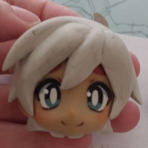 Making a custom Nendoroid doll - Part 1: Faces and Hair | MyFigureCollection.net Diy Nendoroid, Clay Anime Figures, Nendroid Dolls, Custom Nendoroid, Nendoroid Anime, Clay Keychain, Clay Doll, Chalk Pastels, Clay Art Projects