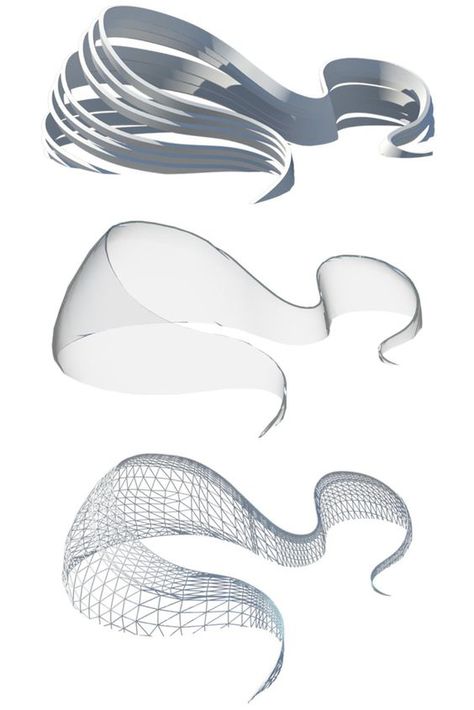 Biomimicry Architecture Concept, Curvilinear Art, Concept Model, Concept Models Architecture, Pavilion Architecture, Pavilion Design, Architecture Concept Diagram, Parametric Architecture, Architecture Design Sketch