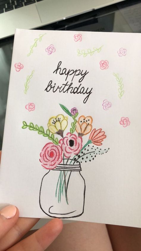 Mums Bday Card Ideas, Cute Homemade Birthday Cards For Mom, Card For Mum Birthday, Card Ideas For Mums Birthday, Homemade Birthday Cards For Mum, Happy Birthday Mum Card Ideas, Mom Bday Cards Diy, Mom Birthday Drawings Ideas, Birthday Card Inspo For Mom