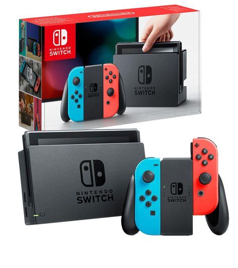 Nintendo Switch System, Nintendo Console, Switch Nintendo, Video Game Systems, Neon Red, Nintendo Switch Games, Donkey Kong, Gaming Console, Game Controller