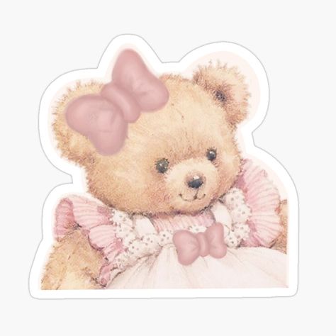 Get my art printed on awesome products. Support me at Redbubble #RBandME: https://www.redbubble.com/i/sticker/Coquette-Bear-with-Bows-by-prettiness-at/157491049.EJUG5?asc=u Bears Stickers, Couqutte Stickers Png, Coquette Stickers Png Transparent, Cute Coquette Stickers, Coquette Stickers Printable Pink, Teddy Bear Sticker, Coquette Stickers Png, Bear Sticker, Sticker For Laptop