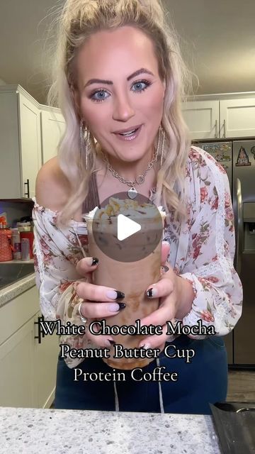 Larissa Krebbs on Instagram: "I’m so glad I thought to try this because it’s a 10/10

Use RISSYROO to save on skinny mixes 

#whitechocolate #highprotein #lowsugar #whitechocolatemocha #coffee #coffeerecipe #recipe #peanutbuttercups #icedcoffee #icedcoffeerecipe #icedcoffeeathome #protein #highproteinrecipes #proteincoffee #recipeideas #weightlossjourney #lowcarb" Protein Mocha Iced Coffee, Protein Ice Coffee Recipe, Iced Coffee With Protein Shake, Protein Shake Coffee Recipes, Protein Iced Coffee Recipe, Premier Protein Iced Coffee Recipes, Proffee Protein Coffee, Premier Protein Coffee Recipes, Protein Coffee Recipes