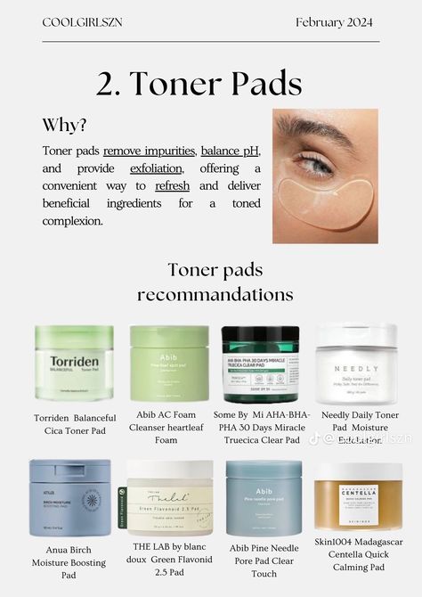 Skincare Tutorial, Toner Skincare, Maintenance Routine, Toner Pads, Haut Routine, Korean Skin Care Secrets, Skin Care Basics, Skin Advice, Skin Care Routine Order