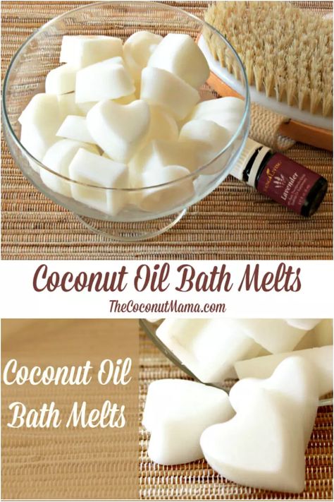 Coconut Oil Bath Melts For Soft Skin - The Coconut Mama Bath Melts Recipe, Coconut Oil Bath, For Soft Skin, Homemade Coconut Oil, Coconut Oil Recipes, Bath Melts, Bath Recipes, Bath Bomb Recipes, Homemade Soap Recipes