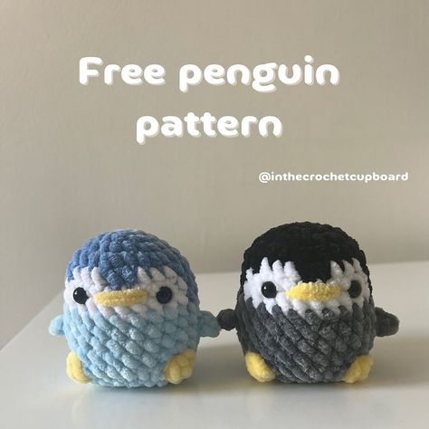 Cora | Free little panda pattern! R3 should say 1 sc, 1 inc x8 As a thank you (!!) for 2,000 followers, here’s a free no sew chonky little… | Instagram Penguins Crochet Free Pattern, Unique Crochet Stuffed Animals, Amigurumi Free Pattern For Beginners, No Sew Animal Crochet Pattern, Crochet Mini Penguin Pattern Free, Crochet Penguin Pattern Free Easy, Chunky Animal Crochet, Crochet Mini Penguin, Small Halloween Crochet Patterns Free