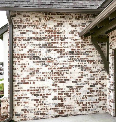 Have you wanted to Limewash your home, but have been hesitant to start? Today, I'm sharing 10 Tips for Limewashing Your Home featuring Romabio Paints Classico Limewash German Smear Brick With White Siding, Lime Wash Brown Brick, Distressed Limewash Brick, Romabio Limewash Fireplace, Lighten Brick Exterior, Painted Brick Ideas, Lime Wash Brick Exterior, Romabio Limewash Colors, Lime Washed Brick Exterior