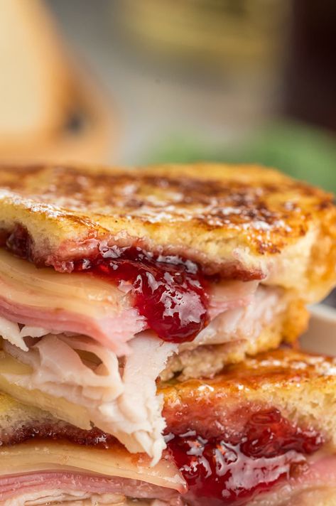 French Toast Ham And Cheese Sandwich, Ham And Jam Sandwich, Blt Sandwich With Egg, Turkey Apricot Sandwich, Turkey And Jam Sandwich, Jam And Cheese Sandwich, Ham Turkey Sandwich, Ham And Bacon Sandwich, Grilled Ham Sandwich Recipes