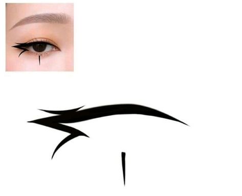 Eyeliner Drawings, Eyeliner Drawing, Eye Makeup Idea, Eyeliner Ideas, Anime Eye Makeup, Makeup Drawing, Anime Makeup, Cute Eye Makeup, Eye Makeup Ideas