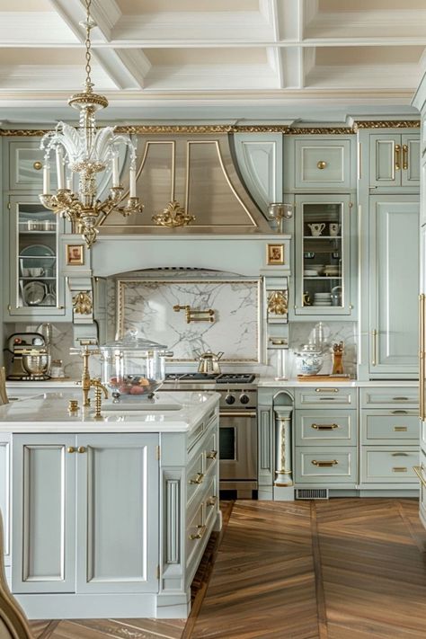 Rich Kitchen Luxury, Kitchen Cabinet Makeovers, Luxury Farmhouse Kitchen, Cocina Shabby Chic, Country Kitchen Ideas, French Country Decorating Kitchen, French Country Kitchens, Kitchens Luxury, French Style Homes