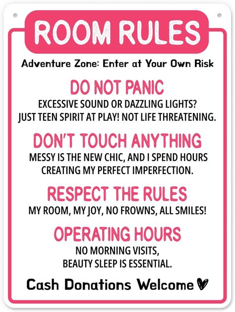 Room Door Decor, Signs Of Genius, Girls Bedroom Accessories, Bedroom Gaming Room, Room Rules, Bedroom Gaming, Bedroom Door Signs, Preppy Bedroom, Easy Room Decor