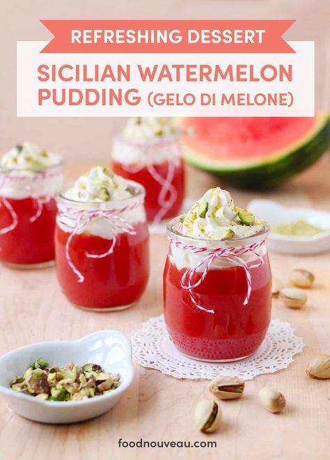 Watermelon Pudding, Watermelon Dessert, Watermelon Popsicles, Popular Desserts Recipes, Custard Pudding, Watermelon Recipes, Cookie Cups, Dessert Options, Indulgent Desserts