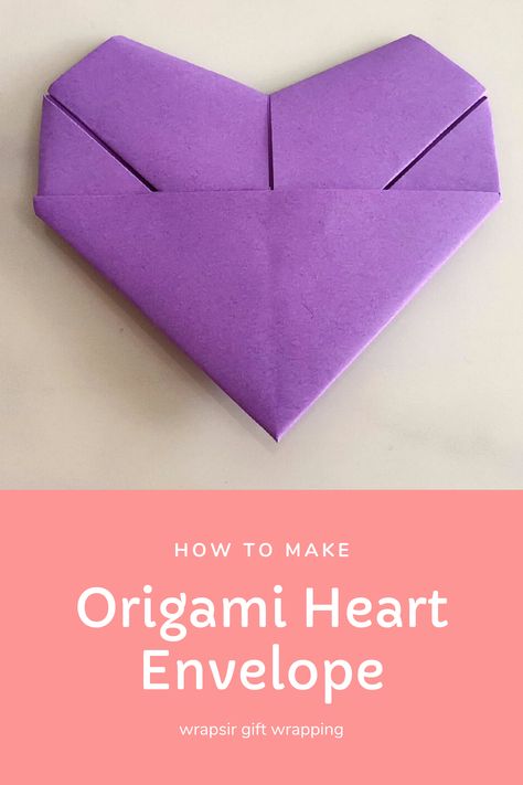 Origami heart envelope. Cool Paper Folding Ideas, Heart Shape Gift Wrapping Ideas, How To Fold Heart Paper, Diy Heart Letter, How To Fold Love Notes, Note Folding Ideas, Heart Shaped Origami, Fold Paper Into Heart, Folding Love Letters