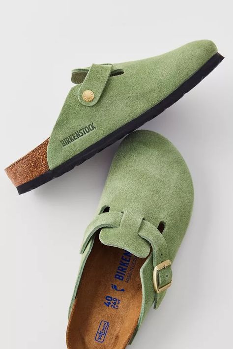 All Shoes | Urban Outfitters Birkenstock Boston Soft Footbed, Boston Soft Footbed, Fall Shoe, Suede Clogs, Shoe Inspo, Birkenstock Boston, Swag Shoes, Pretty Shoes, Dream Shoes