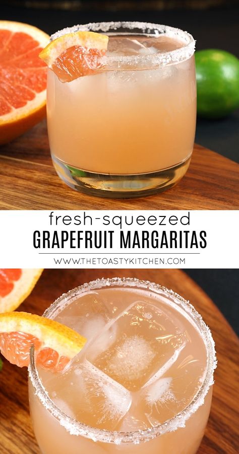 Grapefruit Margarita, Grapefruit Drink, Grapefruit Recipes, Homemade Margaritas, Tropical Cocktails, Grapefruit Cocktail, Drinks Summer, Summer Drinks Alcohol, Mix Drinks