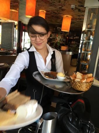 Bouquet de Grenelle restaurant--our cute & enthusiastic waitress. Restaurant Waiter Aesthetic, Restaurant Waitress Aesthetic, Waitress Aesthetic, Rose Core, My Future Job, Future Job, Luxury Restaurant, Future Jobs, 2025 Vision