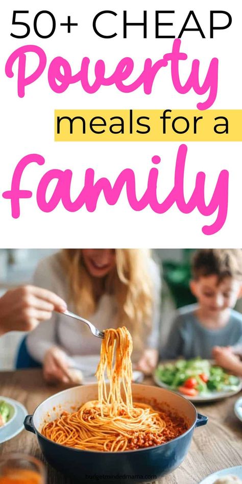 Here are 50 cheap poverty meals for a family when you have a tight budget. 5.00 Meals Dinners, Cheap Dinners For A Family Dairy Free, Simple Large Family Meals, Simple Inexpensive Meals, Super Cheap Family Meals, Cheap Hearty Meals Budget, Good Cheap Meals, Cheapest Meals Ever, Feed Crowd On A Budget