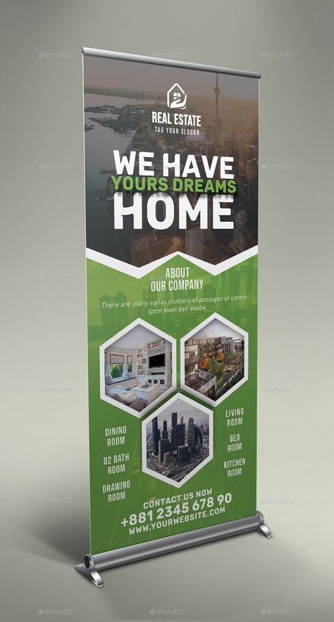 Real Estate Roll-Up Banner V7 #Affiliate #Estate, #Affiliate, #Real, #Roll, #Banner Real Estate Standee Design Creative, Real Estate Roll Up Banner Design, Product Standee Design Creative, Business Banner Design Ideas, Modern Banner Design, Teal Sofa Living Room, Standing Banner Design, Roll Up Banner Design, Shop Banner Design