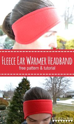 Fleece Sewing Projects, Fleece Crafts, Fleece Headbands, Headband Tutorial, Sewing Fleece, Warm Headbands, Sew Ins, Beginner Sewing Projects Easy, Ear Warmer Headband