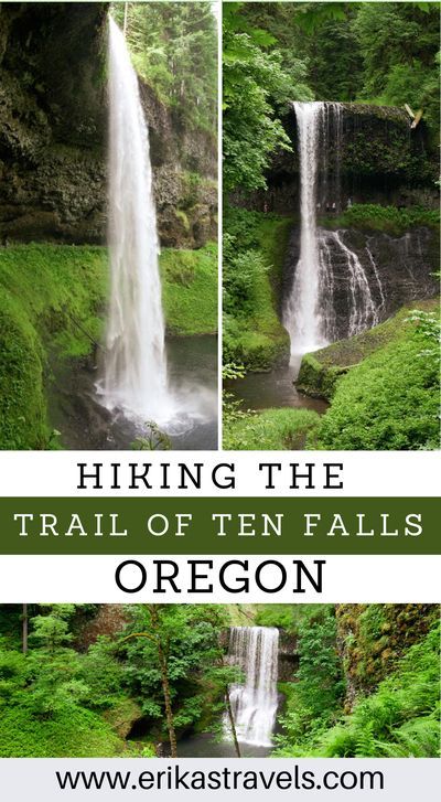 Do you love waterfalls? Then there is no place better than the Trail of Ten Falls in Oregon's Silver Falls State Park. The 8.7 mile path leads you past some of the prettiest waterfalls in Oregon. Brandon Oregon, Oregon Waterfall Hikes, Hikes In Oregon, West Coast Travel, Silver Falls State Park, Pacific Northwest Travel, Explore Oregon, Oregon Hikes, Oregon Vacation