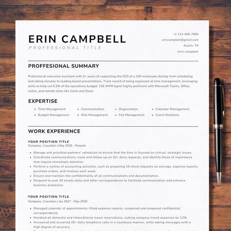 2024 ATS Friendly Modern Resume Template Google Docs Clean Word Resume Professional Executive Assistant Simple Minimalist Resume Template Instructional Designer Resume, Resume Profile Statement Examples, Simple Resume Format, Ats Friendly Resume, Professional Resume Examples, Minimalist Resume Template, Resume Professional, Minimalist Resume, Resume Writing Tips