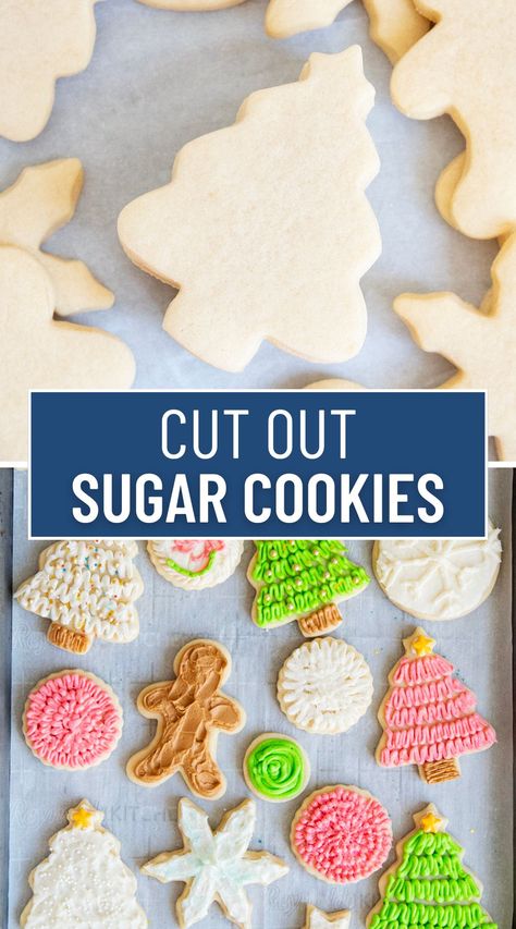 Cut Out Sugar Cookies Gf Cut Out Sugar Cookies, How To Make Christmas Sugar Cookies, Sugar Cookies For Decorating Recipe, Sugar Cookie Cut Out Cookies, Shape Sugar Cookies Recipe, Easy Roll And Cut Sugar Cookies, Best Christmas Cut Out Cookies Recipes, Best Christmas Cookies For Decorating, Homemade Sugar Cookies Cut Outs