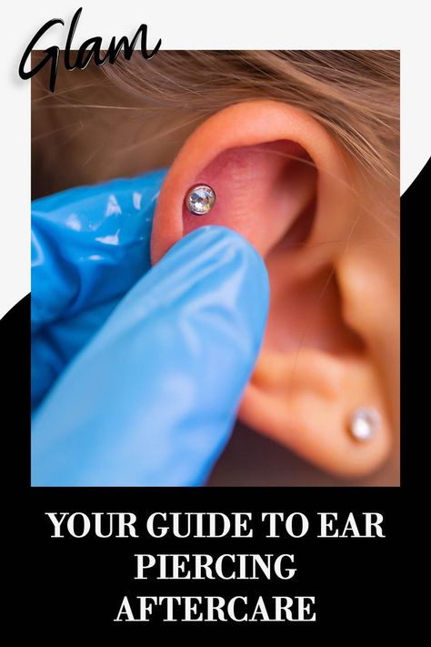 How To Take Care Of Piercings, Ear Piercings After Care, Ear Piercing Cleaning Solution Diy, New Piercing Care, How To Clean Ear Piercings, Ear Piercing Care, Upper Ear Piercing, New Ear Piercing, Piercing Care