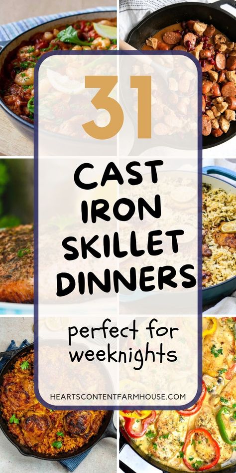 Cast Iron Meals Dinners, Stove Top Skillet Recipes, Cast Iron Skillet Recipes Ground Beef, Recipes Using Cast Iron Skillet, Enamel Cast Iron Skillet Recipes, Recipes To Make In Cast Iron Skillet, Best Cast Iron Skillet Recipes, Winter Skillet Meals, Easy Cast Iron Skillet Recipes Dinners