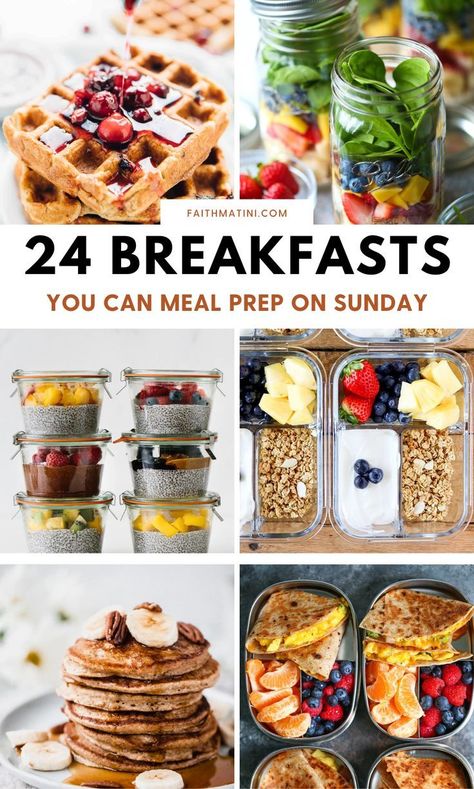 Healthy breakfasts you can meal prep at the beginning of the week Healthy Breakfast Meal Prep, Breakfast Prep, Healthy Lunch Meal Prep, Easy Healthy Meal Prep, Healthy Breakfasts, Egg Muffins, Breakfast Meal Prep, Lunch Meal Prep, Meal Prep For The Week