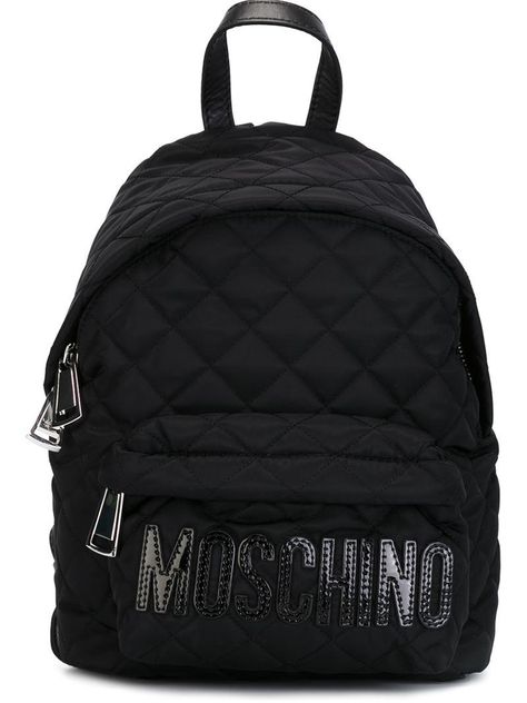 Moschino Backpack, Backpacks Black, Black Rucksack, Moschino Bag, Moschino Bags, Knapsack Bag, Backpacks For Women, Rucksack Bag, Quilted Backpack